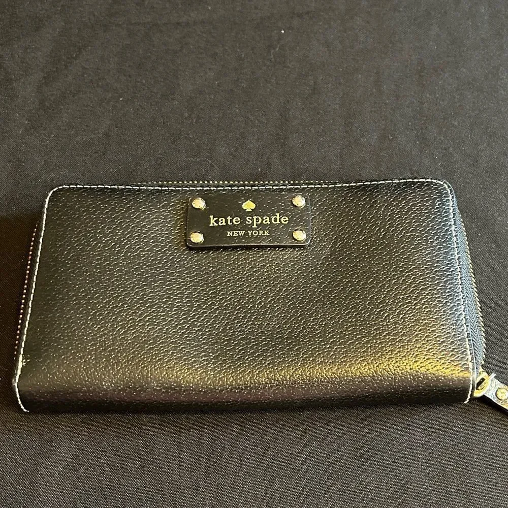 Kate Spade Black Long Wallet Excellent Condition